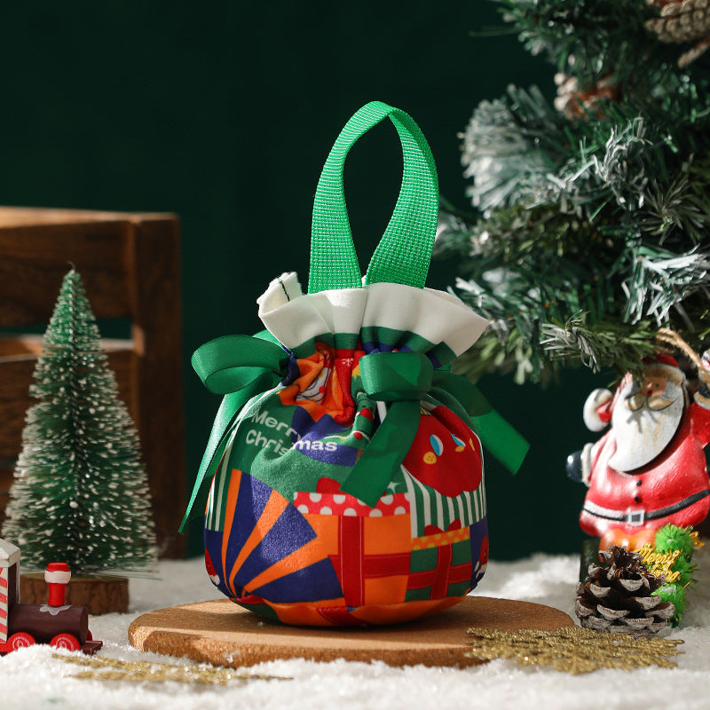 Wholesale Christmas Gift Velvet Apple Bag Handbag Drawstring Bag
